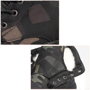 Bottes de neige noires imperméables pour hommes, antidérapantes, épaisses et chaudes, pour l'extérieur, taille 40 - Product Image 3