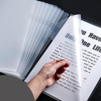 Carpeta de Archivo Transparente en Forma de L, Personalizada, de Plástico PVC A4, para Oficina y Negocios, Carpeta de Documentos de PP