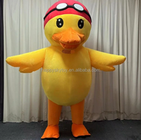 Costume de mascotte de canard gonflable sur mesure pour adultes et enfants, costume de mascotte en peluche unisexe commercial, costume de mascotte de canard pour la publicité