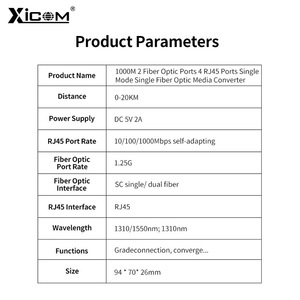 XICOM 1000M ตัวรับส่งสัญญาณไฟเบอร์ออปติกกิกะบิตบอร์ด PCBA ไฟเบอร์เดี่ยวคู่ 5V สำหรับการส่งข้อมูลการสลับเครือข่าย - Product Image 3