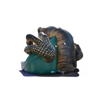 Toboggan géant gonflable à double courbe toboggan gonflable à dinosaure aire de jeux pour enfants ou adultes