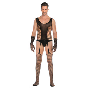 Bas de corps jacquard pour <span class=keywords><strong>homme</strong></span> <span class=keywords><strong>sexy</strong></span> Bas résille pour <span class=keywords><strong>homme</strong></span> <span class=keywords><strong>sexy</strong></span> Lingerie avec ensemble de gants en dentelle - Product Image 4