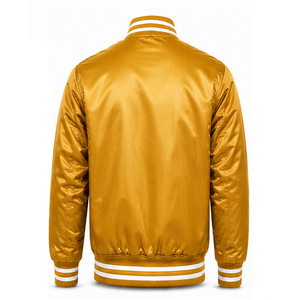 High Quality Factory Satin <b>Jacket</b> Wholesale Lightweight Milk Silk Satin Outerwear Full <b>Pilot</b> Custom Satin Varsity <b>Jacket</b> for Men - Product Image 2