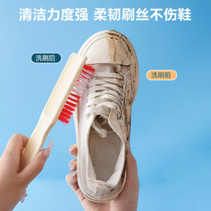 Cepillo para zapatos con mango largo, cerdas de nailon de madera, limpieza de zapatos, ropa, suelo, 3 piezas, color aleatorio - Product Image 3