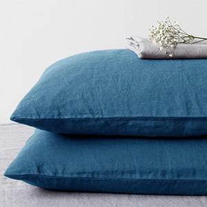 Federa da Hotel in lino, federa monocromatica, biancheria da letto, 100 _ lino, personalizzato, qualsiasi dimensione, 66x66cm, <span class=keywords><strong>50x70</strong></span>, 2 pz - Product Image 3