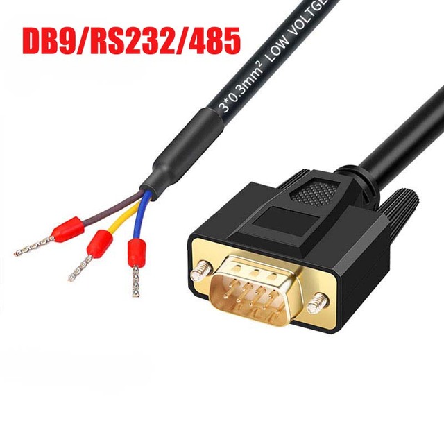 EBY DB9 Serial Cable Connector RS232 Single Head Male Female Connection Cord Shielded 9 Pin Model -9D22AM-01 COM Port 2 Terminal
