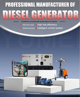 Générateur diesel à cadre ouvert Yumei à économie d'énergie 5-10KW, refroidi par air, super silencieux, 50/60Hz, 3000 tr/min, monophasé, démarrage électrique 12V DC, 99% de rendement