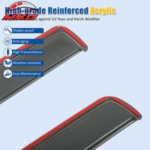 Pare-soleil pour fenêtres de Jeep Grand Cherokee 05-10, déflecteurs de pluie - Product Image 4