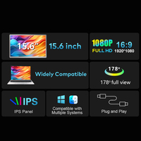 Monitor Portátil de 15.6 Pulgadas IPS Full HD 1080p para Laptop, con Logotipo Personalizado de Fábrica Certificado por B2B/Venta al por Mayor/Al por Mayor en General/OEM/CE/ROHS (Sin Controlador)