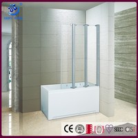 Paroi de douche pliante à charnière pivotante moderne KMRY avec verre trempé de 6 mm, cadre en alliage d'aluminium, écologique, pour usage hôtelier