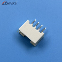 Connecteur de carte PCB 4 broches, pas de 2,0 mm, beige, avec support d'aiguille en laiton étamé, pour montage sur carte PH-4A