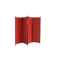 Haihui 4 पैनल कमरे में विभक्त लाल भव्य तह उच्च गुणवत्ता बिक्री योग्य कमरे में विभक्त स्क्रीन