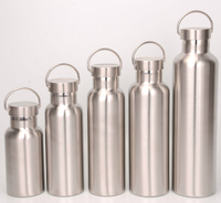 Bouteille d'eau isolée à double paroi en acier inoxydable, durable et revêtue de poudre pour boire et faire bouillir l'eau pour les cadeaux