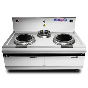 Double-headed commercial 15Kw kitchen equipment 6/8/10Kw high power induction cooker canteen hotel electric frying oven