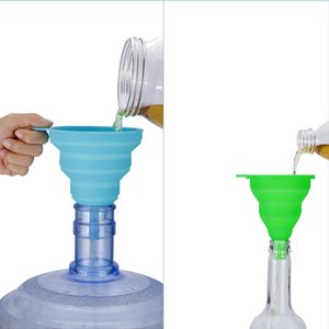 Food Grade <b>Silicone</b> Collapsible Kitchen Funnel-Dishwasher Safe Pantone Color Available for Liquid Transfer Filling Water Bottles - Product Image 2