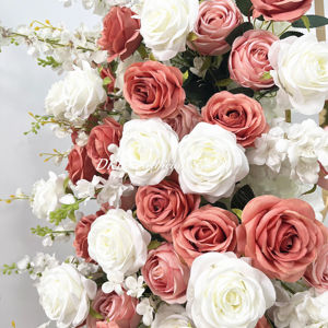 ซุ้มดอกไม้พลาสติกตกแต่งทางเข้างานแต่งงานสีเขียวประกายเพชรหลากสีใช้ในบ้าน - Product Image 3