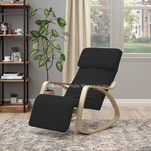 Chaise à bascule avec repose-pieds chaise longue à <span class=keywords><strong>prix</strong></span> réduit régler la hauteur chaise à bascule de style nordique - Product Image 4