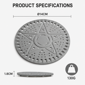 Silicone Sink Drain Strainer Anti Clog Bathroom <b>Hair</b> <b>Catcher</b> for <b>Shower</b> with Strong Suction Cups Durable Reusable Black Gray - Product Image 3