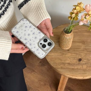 Funda para Teléfono con Diseño Floral Morado Fresco para iPhone 16 Pro Max 15 14 13, con Brillo Electrochapado para Mujer - Product Image 4