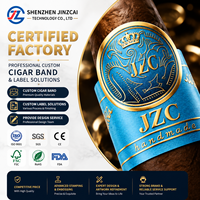 Étiquettes personnalisées pour bandes de cigares, étiquettes de luxe en or gaufré, impression de logo privé, emballage de cigares haut de gamme