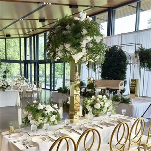 IFG Customized Size Luxury Shinning Gold <strong>Flower</strong> <strong>Vases</strong> for Wedding Table Centerpieces Decoration - Product Image 1