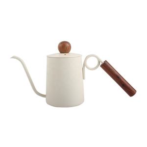 600ml/20oz Capacity, <b>Wood</b> Handle, <b>Stove</b> Top Gooseneck Stainless Steel Pour Over Coffee <b>Kettle</b> - Product Image 1