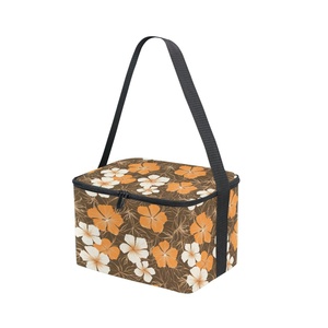 Bolsa Térmica para Almuerzo, Diseño de Hibisco, Estilo Simple, Portátil, con Logotipo Personalizado, Bolsa Térmica Pequeña para Almuerzo - Product Image 4