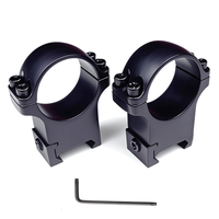 Anneaux de montage pour lunette en acier, profil moyen, tube de 30 mm, compatibles avec rail Weaver de 20 mm, accessoires optiques de chasse