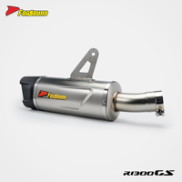 Système d'échappement slip-on en fibre de carbone 3D pour moto Forsound Factory, vente en gros, pour BMW R1250 R1300GS, avec tuyau de liaison performance