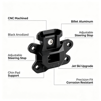 Support de direction réglable et repose-menton PWC en aluminium anodisé noir usiné CNC pour accessoires de bateaux