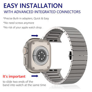 Bracelet Universel en Acier Inoxydable pour <span class=keywords><strong>Apple</strong></span> Samsung, Bracelets de Montre en Métal pour Montre Intelligente et Accessoires 44 mm 46 mm 49 mm - Product Image 4