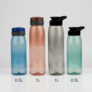 1000ml Half Gallon Transparent Plastic Sports Water Bottle <b>Straw</b> Direct Drinking Eco-Friendly Portable Travel <b>Cup</b> for Hiking - Product Image 3