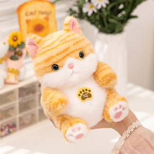 Suave y esponjoso Panda rojo muñeca redonda Animal de peluche de algodón PP relleno de mano alivio del estrés escritorio compañero lavado Technics regalo - Product Image 4