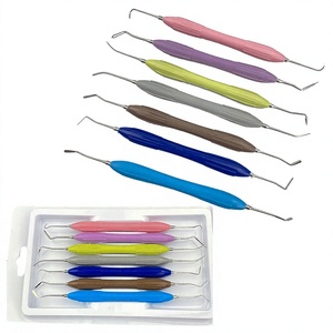 Juego de 7 Instrumentos Dentales de Silicona para Relleno de Composite, Herramientas de Odontología Restauradora de Acero Inoxidable para Dentistas Profesionales - Product Image 1