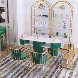 Modern Pink Salon Beauty Commercial Furniture Single Manicure Metal Nail Table - Product Image 3