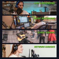 DAYMIC AS-Q24-C02K1 Vente en gros Q24 Pro Carte son portable USB pour studio d'enregistrement, microphone Phantom 48V, mixeur audio stéréo