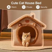 Maison pliable pour animaux de compagnie, amovible et lavable, pour chats, chiots, canapé-lit pour animaux de compagnie, pour chiens extra petits et chats de petite et moyenne taille