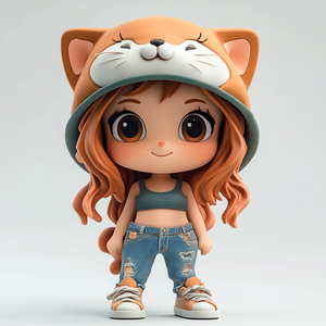 مخصص من الشركة المصنعة لعبة صغيرة ثلاثية الأبعاد فن لطيف فتاة جميلة PVC شخصيات عمل الفينيل - Product Image 4