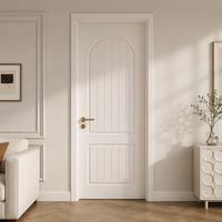 Portes intérieures minimalistes en polymère peintes sur mesure, finition laquée, blanches, pour chambre, salon, villa, appartement, hôtel, décoration