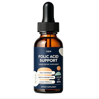 Gotas Líquidas de Ácido Fólico Liposomal OEM con Ácido Fólico para Uso Diario Dietético (Natural Sin Gluten) Excepto para Recién Nacidos