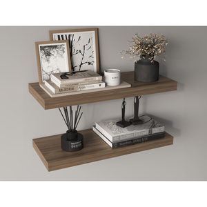 Ecco 31.5 In Wide Floating Shelves Set Of 2 <b>Wall</b> Decor For Bedroom Bathroom <b>Storage</b> Book Shelves - Product Image 5