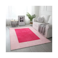Dalles de moquette emboîtables 30x30cm style Tatami, en mousse courte et moelleuse, pour chambre d'enfant, tapis de sol carrés, tapis de golf et de prière pour la maison