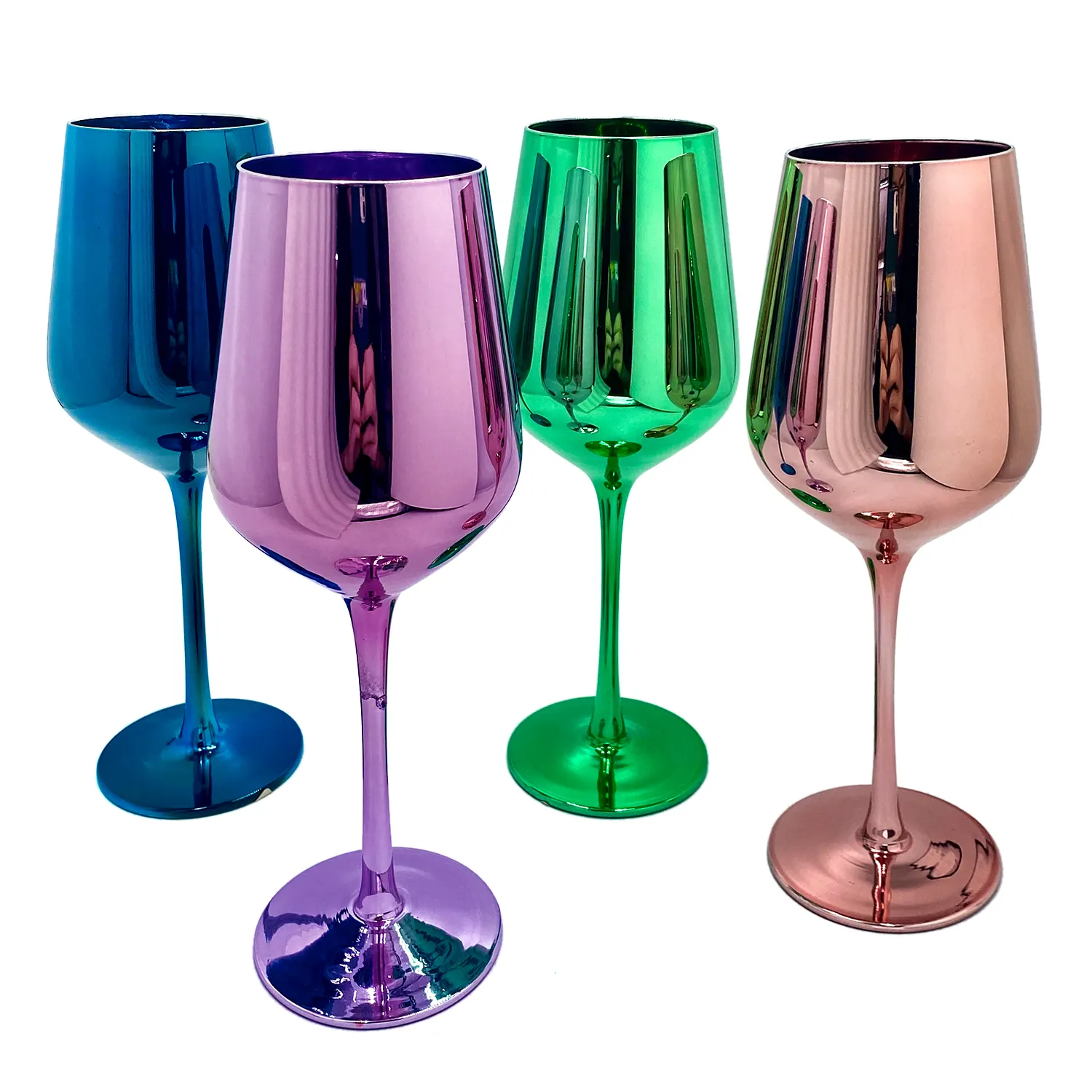 Изготовленный на заказ роскошный хрустальный стакан ручной работы из цветного розового золота бокал зеркало декоративные бокалы для вина набор для свадьбы