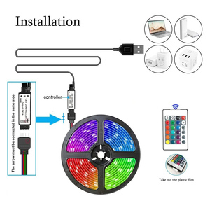 ไฟ LED RGB สำหรับทีวี 5 เมตร แบบกำหนดขนาดเองได้ จำนวนหลอด LED 5050 ชิ้น พร้อมชุดควบคุมด้วยรีโมท USB มีจำหน่าย - Product Image 4