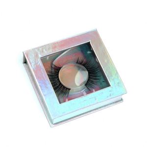 Cajas de pestañas vacías de mariposa con purpurina cuadrada personalizada, embalaje cuadrado para cosméticos con proveedor de etiqueta privada - Product Image 2