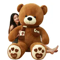 Plüsch liebendes Herz gefüllt Ich liebe dich Bär mit Schal Valentinstag Geschenk Spielzeug Großhandel China billige Spielzeuge