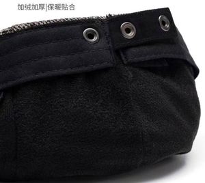 หมวกเบเร่ต์บุขนแกะสำหรับฤดูใบไม้ร่วง ฤดูหนาว ให้ความอบอุ่น สำหรับผู้ชาย แฟชั่นสไตล์อังกฤษ หมวกไหมพรมแบบไอวี่ - Product Image 3