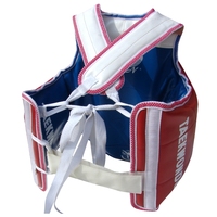 Pelindung Dada Seni Bela Diri Merah dan Biru yang Dapat Dibalik - Pelindung Tubuh Taekwondo Quick Fit untuk Sparring