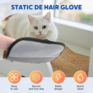 Newly Five-Finger Electrostatic Pet Hair Removal Glove Reusable Tool for Cats Dogs Effective Cleaning Bathing - Product Image 2