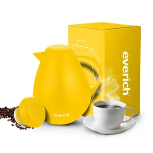 Customization Newly Release 1L Liner Glass Outer Plastic Flask Keep Hot And Cold Electric Kettle With Lid And Handle